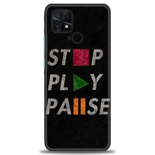 Xiaomi Poco C40 Kılıf HD Baskılı Kılıf - Stop Play + Tam Ekran Koruyucu