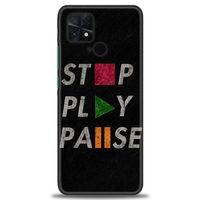 Xiaomi Poco C40 Kılıf HD Baskılı Kılıf - Stop Play + Tam Ekran Koruyucu