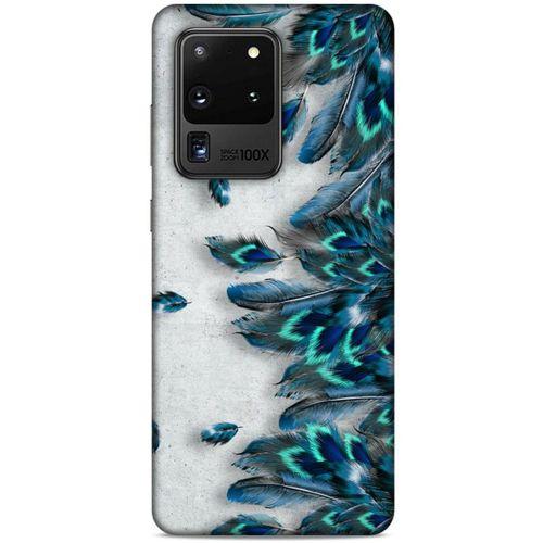 Samsung Galaxy S20 Ultra Kılıf Desenli Özel Seri Tüyler (41) Tank Kılıf