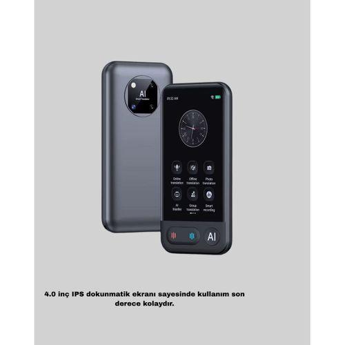 Taşınabilir Akıllı Sesli Çeviri Cihazı – 139 Dil Desteği, Dokunmatik Ekran