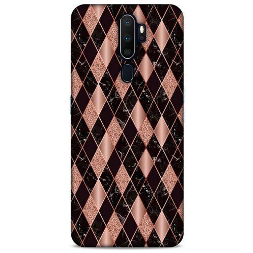 Mermer Desenli (25) Tema Antişok Kapak Rose Gold Oppo A5 2020 Kılıf