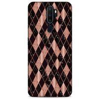 Mermer Desenli (25) Tema Antişok Kapak Rose Gold Oppo A5 2020 Kılıf