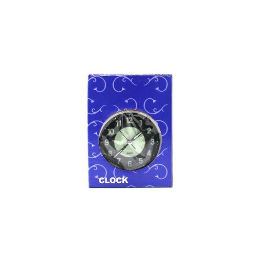 Yuvarlak Metal Çalar Saat 10 cm - Pilli Işıklı Fosforlu