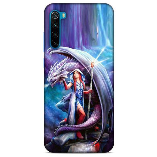 Xiaomi Redmi Note 8T Kılıf Dragons (31) TPU Kılıf Ejderha ve Sahibe