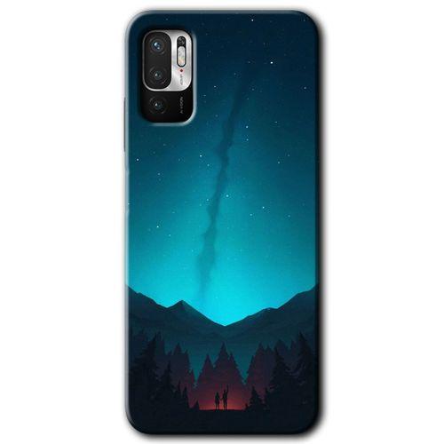 Redmi Note 10 5G Kılıf HD Desen Baskılı Arka Kapak - Night Fores Mount