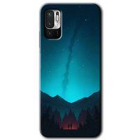 Redmi Note 10 5G Kılıf HD Desen Baskılı Arka Kapak - Night Fores Mount