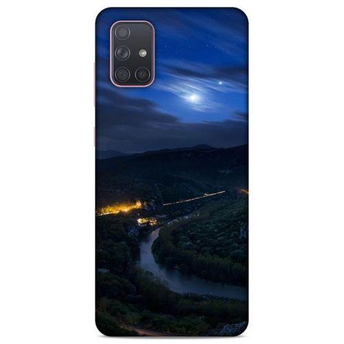 Lopard Samsung Galaxy A71 Uyumlu Kılıf Gece'S (50) Shockproof Kılıf Şehir Işıkları