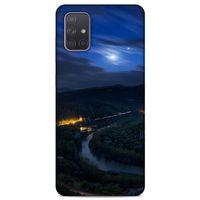 Lopard Samsung Galaxy A71 Uyumlu Kılıf Gece'S (50) Shockproof Kılıf Şehir Işıkları