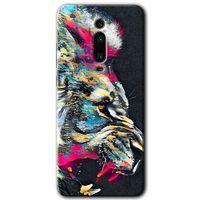 MRCİLETİSİM Xiaomi Mi 9T Kılıf HD Desen Baskılı Arka Kapak+Temperli Cam - Colorfull Aslan