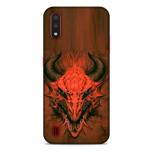 Samsung Galaxy A01 Kılıf Dragons (14) Lansman Kılıf Kırmızı Boynuzlu Ejderha