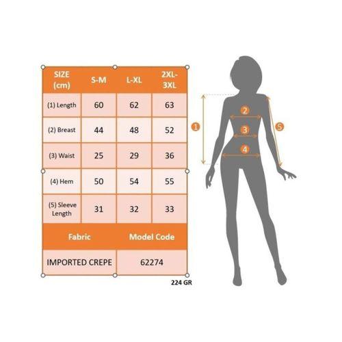 Kadın Kısa Kollu önden Düğmeli Ithal Krep Bluz