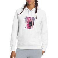 Lady Gaga Beauul Dirty Rich Baskılı Beyaz Kadın Kapşonlu Sweatshirt