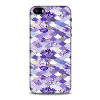 Apple Iphone 5S Kılıf Pastel Renkler (15) Antişok Kılıf Mor Beyaz
