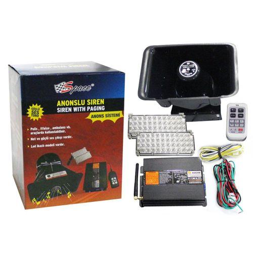 Space Mikrofonlu Led İkazlı Uzaktan Kumandalı (13Sesli) Siren/SSSR41