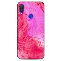 Xiaomi Redmi Note 7 Pro Uyumlu Kılıf Pembe Delisi (11) Tam Koruma Mermer