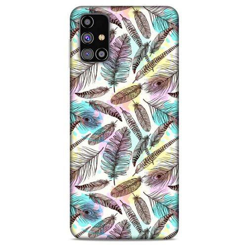 Samsung Galaxy M31s Kılıf Desenli Özel Seri Tüyler (2) Kabı