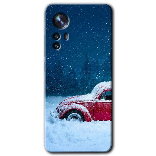 Xiaomi Mi 12 Pro Kılıf HD Desen Baskılı Arka Kapak - Karlı Vosvos + Kırılmaz Cam
