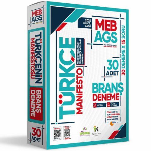 2025 MEB AGS TÜRKÇE Manifesto Branş Deneme PAKETİ (30x15) 30lu Fasikül SETİ Özgün Dijital Çözümlü