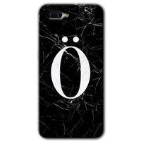 Oppo Rx 17 Neo Kılıf HD Desen Baskılı Arka Kapak - Siyah Mermer Desenli Ö Harfi