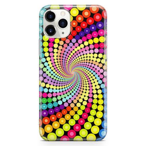 Apple iPhone 11 Pro Kılıf Renkli Girdap Arka Kapak Koruma Desenli Full Koruyucu