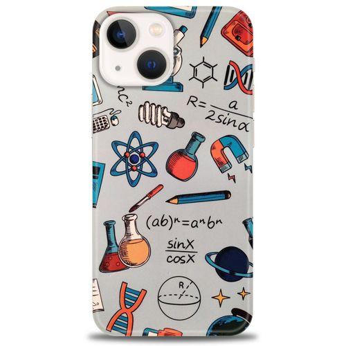 iPhone 13 Kılıf HD Baskılı Kılıf - Formüller + Tam Ekran Koruyucu