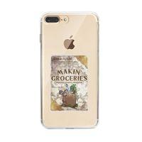 iPhone 8 Plus Makin Groceries Premium Şeffaf Silikon Kılıf