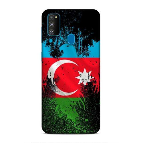 Samsung Galaxy M30s Uyumlu Kılıf Azarbaijan (34) Slim Armor Kılıf Bayrak