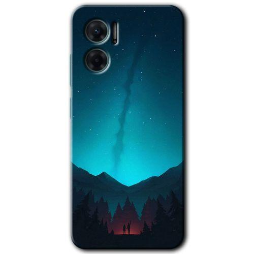 Xiaomi Redmi 10 5G HD Baskılı Kılıf + 9D Tam Ekran Koruyucu - Night Fores Mount