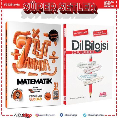 Yediiklim Yedi Adımda Temelden Zirveye Matematik Konu Anlatımlı Soru 3.Kitap ve AKM Dil Bilgisi Soru Bankası Seti 2 Kitap