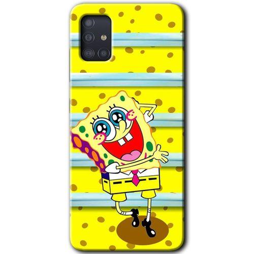 Samsung Galaxy A51 Kılıf HD Desen Baskılı Arka Kapak - Aşık Sünger Bob