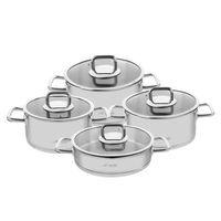 Aryıldız Vento Prestige Çizgili 8 Parça Çelik Tencere Seti