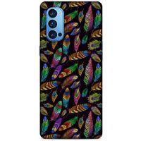 Oppo Reno 4 Pro Kılıf Desenli Özel Seri Tüyler (15) Antişok Kılıf