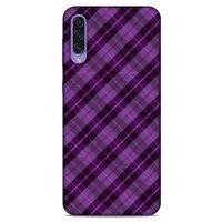 Samsung Galaxy A50s Uyumlu Kılıf Mor Delisi (27) Tasarımlı Kılıf Ekoseli