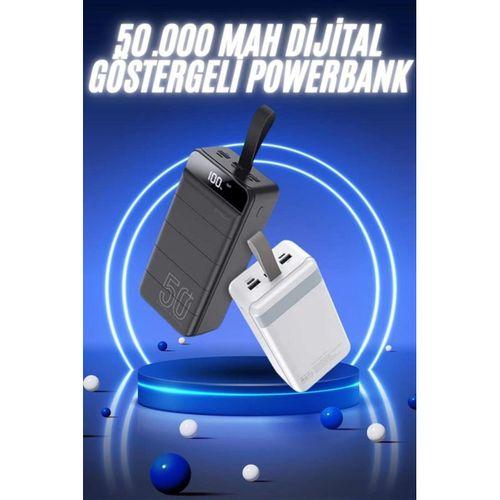 50 000 Mah Powerbank Turbo Hızlı Led Göstergeli Android İos Uyumlu Taşınabilir Askılı