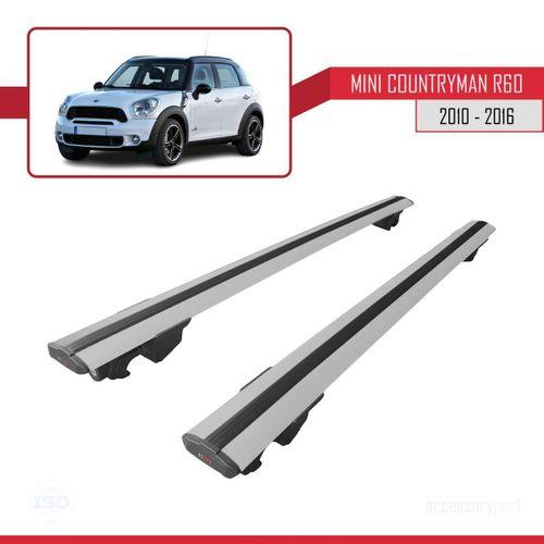 Mini Countryman R60 2010-2016 Arası ile uyumlu HOOK Model Anahtar Kilitli Ara Atkı Tavan Barı GRİ