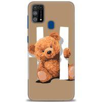 Samsung Galaxy M31 Kılıf HD Baskılı Kılıf - Teddy Hı + Tam Ekran Koruyucu