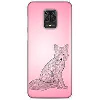 Lopard Xiaomi Redmi Note 9S Uyumlu Kılıf Tattoo's (42) Rugged Armor Kılıf Pembe Dövme