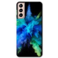MRCİLETİSİM Samsung Galaxy S21 Kılıf HD Desen Baskılı Arka Kapak + Temperli Cam - Karışım 1