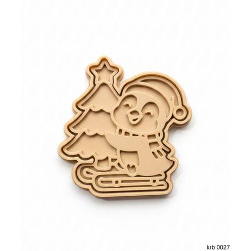 Cam Agacli Noel Pengueni Sekillendirici Kalip Kurabiye Hamur Kesici Seti