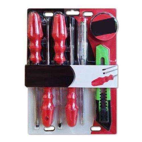 Zhltools 7 Parça Tamir Seti 4lü Tornavida Seti + Kontrol Kalemi + Maket Bıçağı + Elektrik Bandı