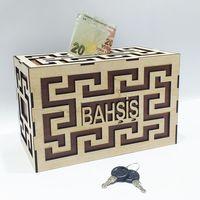 DEKORATİF AHŞAP TİP BOX - BAHŞİŞ KUTUSU
