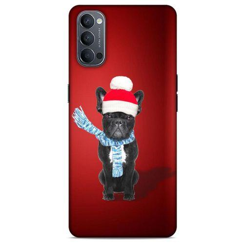 Oppo Reno 4 Kılıf Köpek Kıyafetleri (23) Ultra Koruma Kılıfı French Bulldog Bere