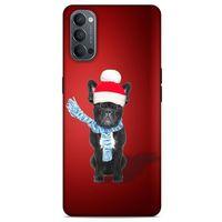 Oppo Reno 4 Kılıf Köpek Kıyafetleri (23) Ultra Koruma Kılıfı French Bulldog Bere
