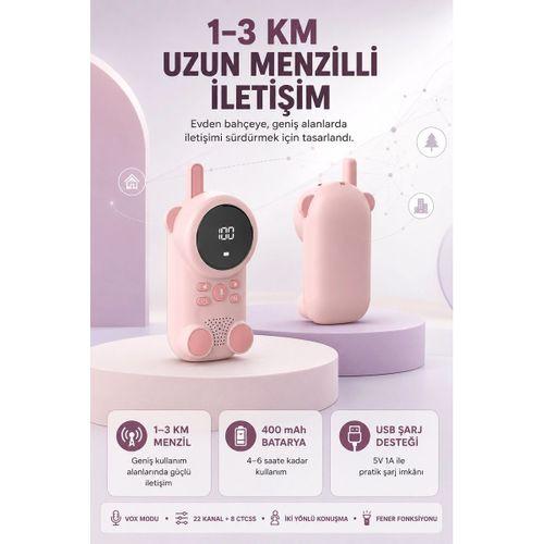Bebek Telsizi Lcd Ekran Vox İki Yönlü İletişim Usb Şarj Hafif