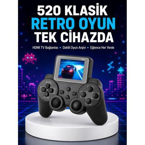 2025 A Kalite S10 Gamepad 520 Oyunlu Tv Bağlantılı Retro Atari Konsolu Yeni Nesil