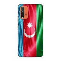 Xiaomi Redmi 9T Uyumlu Kılıf Azarbaijan (36) Glitter Kılıf Tam Bayrak