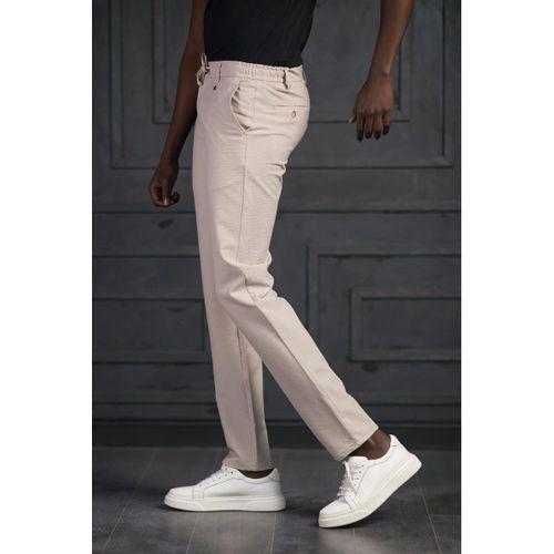 Slimfit Beli Lastikli Ve İplikli Likralı Gofre Kumaş Jogger Pantolon