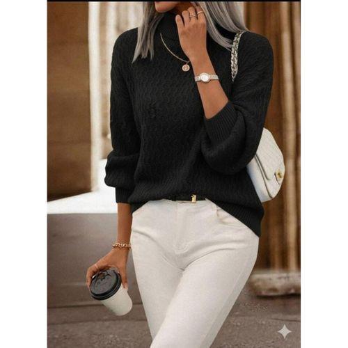 Kadın Uzun Kollu Balıkçı Yaka Triko Bluz