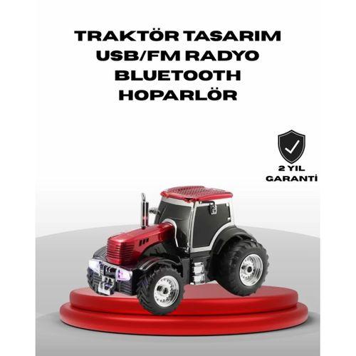 Traktör Tasarımlı Bluetooth Hoparlör Usb Tf Aux Fm Radyo