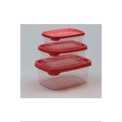 Plastik Saklama Kabı 3'lü 400 Ml - 670 Ml - 1.2 Lt. Royaleks-BNM-0513